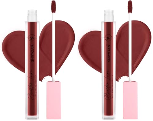 Image of Shryoan Butter Luxe Satin Matte Liquid Lipstick | Ultra Pigmented, Long-Lasting, Non-Transfer Formula, Smooth Lip Color, Weightless Finish, Silky Matte Finish (6ml) (Shade 08, Shade 08) (Pack of 2)