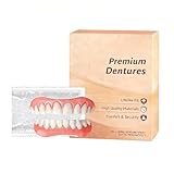 1Pcs Full Set of Silicone Dentures, Moldable False Teeth for Men Women