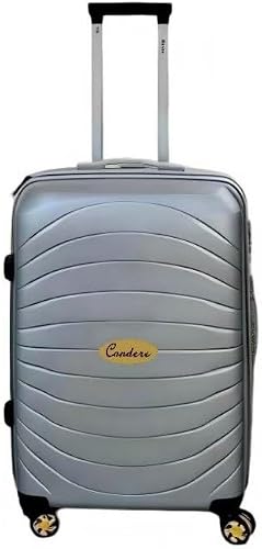 Condere 26-Inch Hardshell Suitcase with Spinner Wheels, Silver