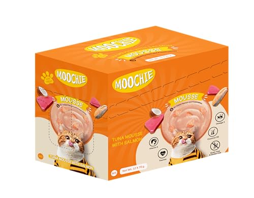 PETS-EMPIRE-Moochie-Tasty-Wet-Cat-Food-Mousse-with-Salmon-Grain-Free-Cats-Gravy-Meal-No-Artificial-Flavours-Kitten-Food-Non-Vegetarian-Cat-Foods-Pouch-for-Kittens-85-g-X-12-Pouches