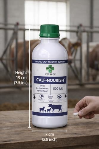 Image of Calf Nourish Nutritional Tonic for Young Calves and Small Ruminants, Dietary Supplement for Animal Support and Balanced Liquid Nutritional Intake | 500 ml