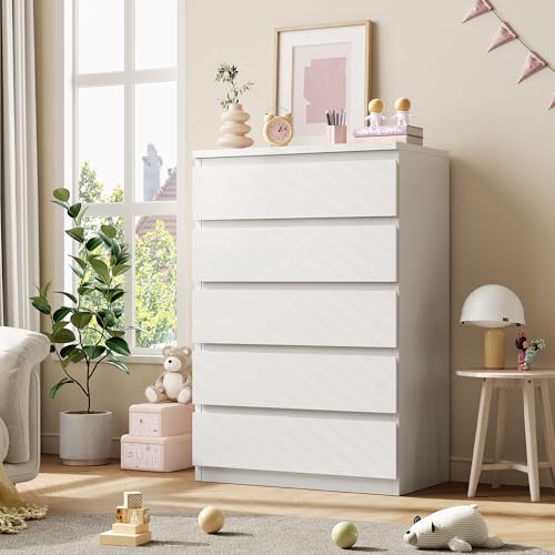 Jocoevol Cómoda de 5 Cajones para Dormitorio