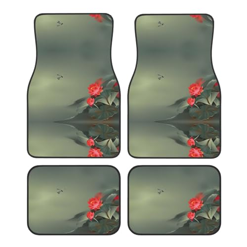 Tapis de voiture fleurs de lotus durables pour rénover et protéger l'auto