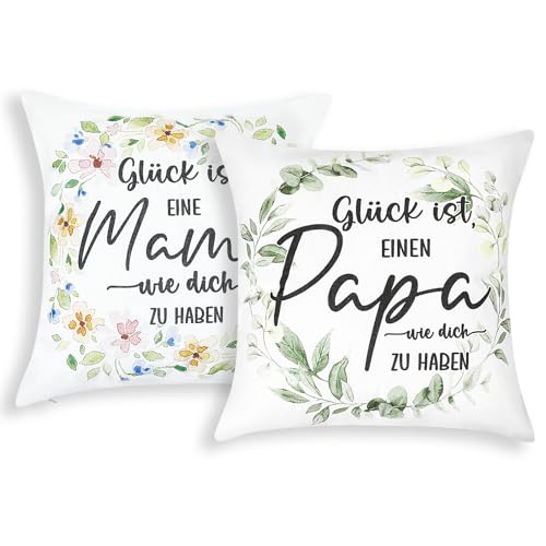 FIBORIA Geschenke Kissenbezug für Papa und Mama