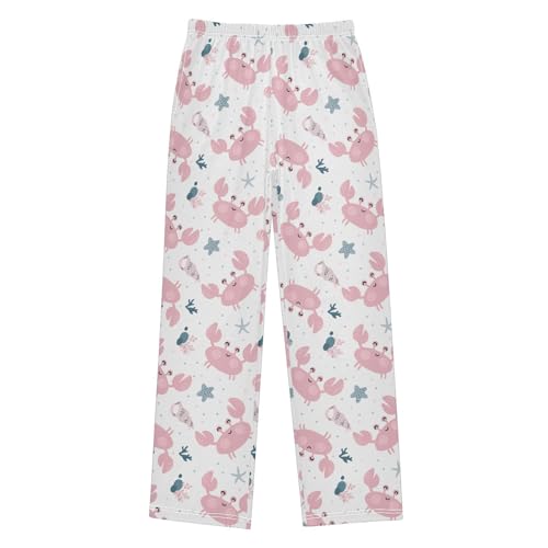 ZZXXB Lovely Sea Crab Boys Long Pants Soft Trousers Elastic Waist Kids Lounge Bottoms with Pockets S-XL
