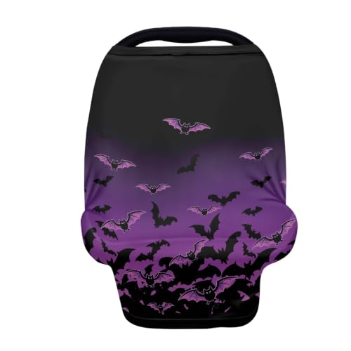 Image of Halloween Car Seat Covers Baby Carseat Canopy Carrier Cover, Bat
