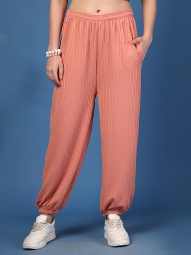 Image of UZARUS Women's Ultra-Soft Baggy Fit /Relaxed Fit Joggers with Side Pockets & Gripped Hem