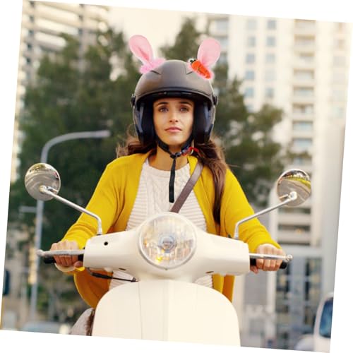 Orejas de conejo para casco accesorio extraíble para personalizar moto 6