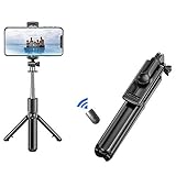 Selfie Stick Tripod,Portable 3 in 1 Bluetooth Selfie Stick with Detachable Wireless Remote Shutter for iPhone 12/11 Pro/XS Max/XR/XS/X/8/7/6s/6 Plus, Samsung, Huawei Smartphones(Black