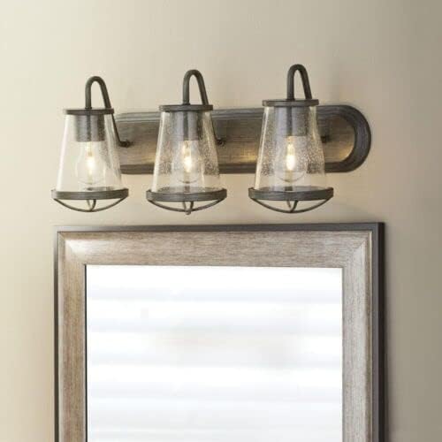 HOME DECO Home Decorators 24 in. Georgina 3-Light Steel Industrial Bathroom Vanity Light (HB2626-322)