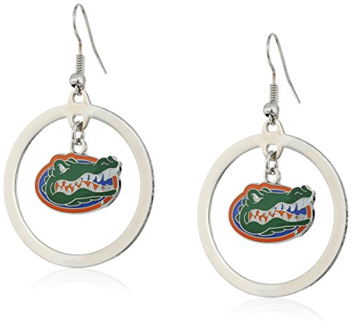 NCAA Florida Gators Floating Logo Hoop Earrings