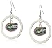 NCAA Florida Gators Floating Logo Hoop Earrings