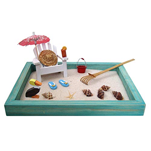 Mini Beach Zen Garden for Relaxation and Meditation, Tropical Island