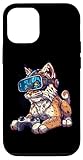 Coque pour iPhone 12/12 Pro Animaux de jeu- Lynx joue aux jeux vidéo