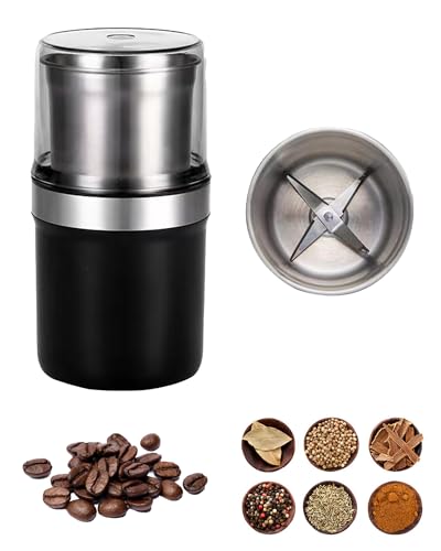 Electric Multi-Use Cup Grinder, electric Coffee Blade Grinders, Removable Cup, Stainless Steel (Double...