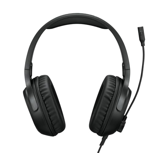Image of Lenovo H110 Wired Gaming Headset - 3.5mm Connection, Omni-Directional Microphone, Breathable Ear Cups, Built-in Volume Wheel - Black
