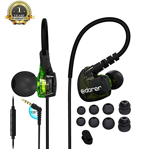 Wired Sport Earphone Running Earphone with Microphone and Remote Sweatproof and Noise-Resistant in