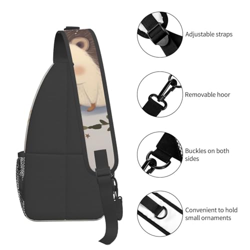 Mochila cruzada para hombre tipo bandolera negra miniatura 5