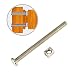 100 pz. M6 Tornillos de tuercas de barril, M6 x 40/50/60/70/70/80 mm,...