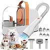 ubrobo Dog Grooming Vacuum, Dog Grooming Kit with Pet Clippers, 12,000Pa Pet Hair Vacuum for Dogs, Low Noise Home Cleaning Tool in 1, PG10