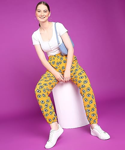 Image of POPWINGS Casual Printed Joggers for Women || Stylish Western Women Joggers for Summer || Pull-On Women Joggers Pants || Women Joggers for Summer