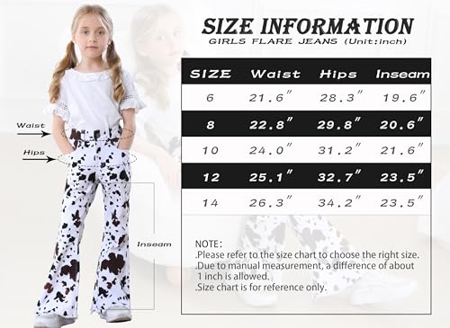 OeyFnbmO Birthday Gifts for Girls Flare Pants High Waisted Bootcut Stretch 70s Bell Bottom Jeans - Image 5