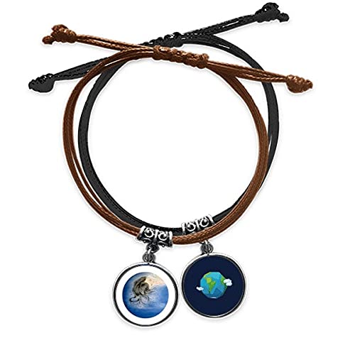 Pulsera cuerda mano de orquídea azul ideal para looks casuales y paseos de fin de semana