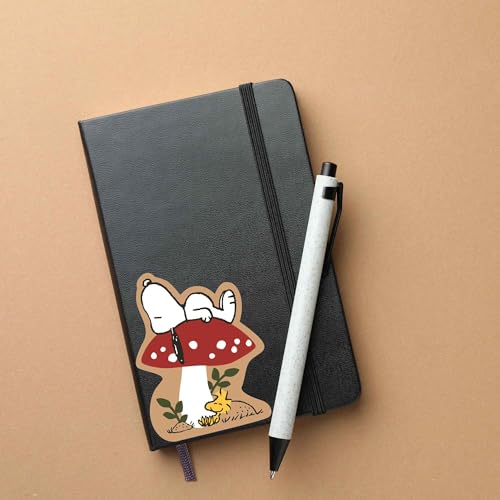 Image of Peanuts Snoopy Mushroom Adhesive Vinyl Decal - Cute Snoopy Sticker for Car, Water Bottle or Laptop