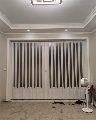 ZIMGOD Accordion Door Double Accordion Sliding Door Aluminum & PVC,