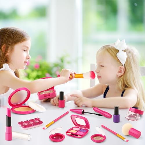 Kids Pretend Makeup Set for Girls, Unicorn Purse Princess Toys for 3-5, Play Makeup Kit with Toys Gifts, Toddler Make Up Set Age 3 4 5 6 7 8 - Image 5