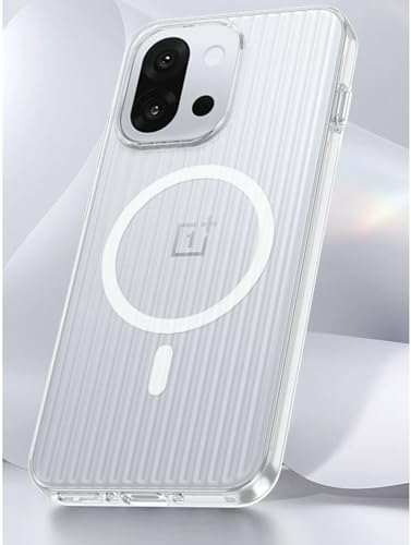 Image of Kapa Wave Magnetic Frosted Grip Back Cover for OnePlus 13S | [MagSafe Compatible] Wireless Charging, Slim, Metal Buttons Matte Finish Back Case (White)