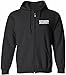 Security Silkscreen Front & Back Black Full Zip Hoodie (X-large)