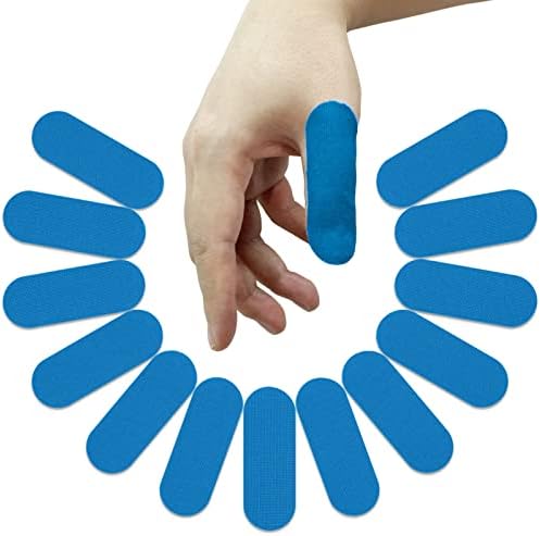 Fanwooowcy Bowling Tape - 60 Pieces Protective Thumb Grip for Better Performance, Pre Cut Flexible Bowlers Ball Finger Tape, Exercise Accessories Men Women Kids (Blue) 2.76 x 1 inch