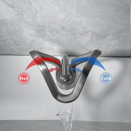 Robinet de lavabo cascade à levier unique pour moderniser facilement une salle de bain