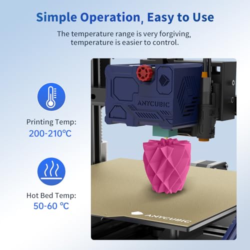 Image of ANYCUBIC PLA Filament 1.75mm Bundle, RFID 3D Printing PLA Filament 1.75mm Dimensional Accuracy + /- 0.02mm, 1KG Spool (2.2 lbs), 4KG Magenta + Vibrant Yellow + Cyan + Bright White