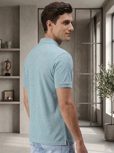 Image of Lux Cozi Men's Cotton Solid Polo Tshirt | Collar Tshirts | Half Sleeves | Stylish & Premium All Day Wear | Pack of 1