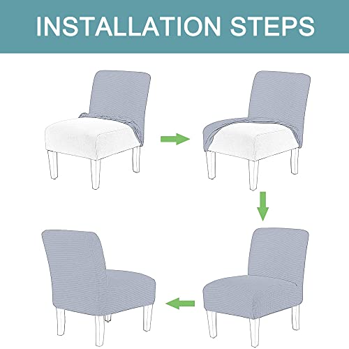 Lygooh Armless Chair Slipcover Stretch Accent Chair Cover Jacquard Water Proof Chair Covers Removable Washable Furniture Protector Covers For Living Room #TOP4