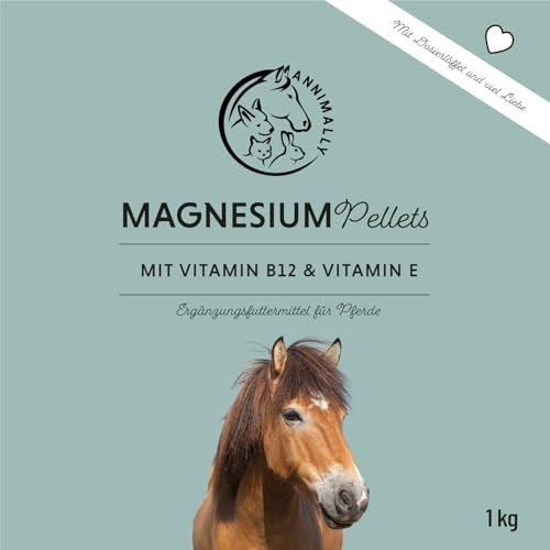 Annimally Magnesium Pellets für Pferde 1 kg - Magnesiumacetat & Magnesiumoxid für höchste Bioverfügbarkeit