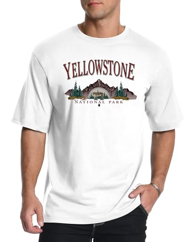 Mens Graphic T-Shirts Short Sleeve Wildness Print Summer Top Crewneck Cotton Casual Tees for Men