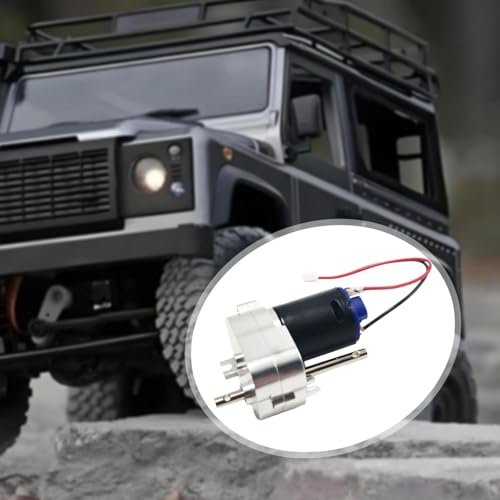 kowaku Metal Gearbox with 370 Motor Spare Part Easy to Install Toy Vehicle Accessories 1/12 RC Car Parts for MN82 MN99S V2, Silver