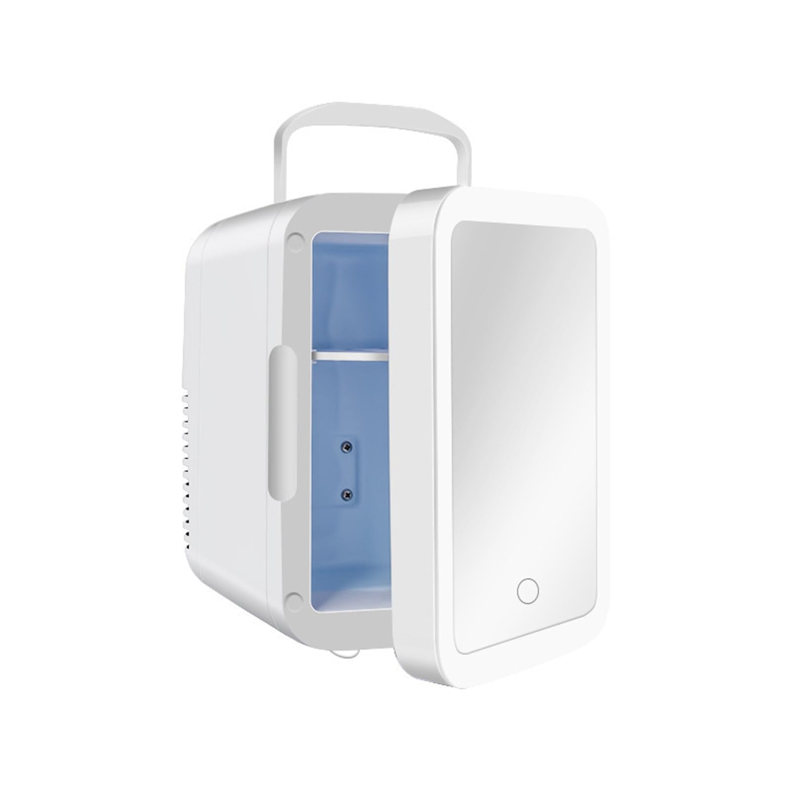 Refrigerador de belleza de doble uso para el hogar y el coche con lámpara táctil, espejo cosmético, Mini refrigerador de 4L para coche, producto cosmético para el cuidado de la piel