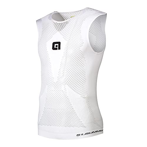 Ale Intimo Estivo in Rete S1 Strato Base Senza Maniche, Bianco, L/XL Unisex-Adulto