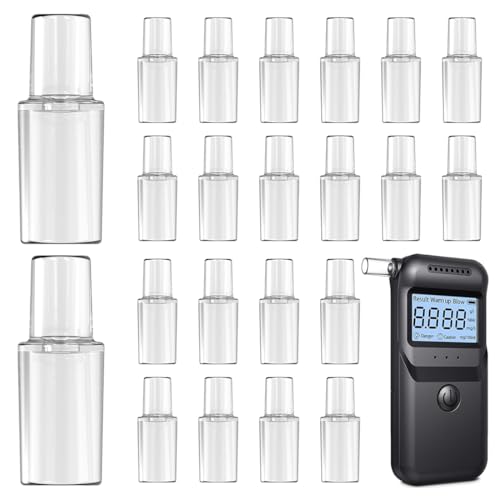 DULZEN 20 pezzi bocchini etilometro Alcohol Tester Boccagli di ricambio per etilometro alcooltest monouso Boccaglio per tester di alcol portatile Adatto per bocchini di ricambio con aspetto simile