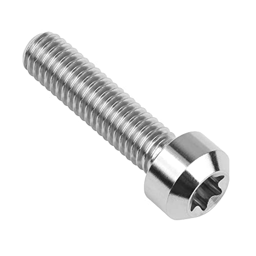 Image of Titanium Torx Square Head M6 x 10 15 20 25 30 35 40 45 50 60 65 70 80mm Screw Pack of 5 (Normal Titanium, M6x25mm)