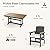 HERA'S HOUSE Patio Table and Chairs Set 7-Piece, Outdoor HDPE Dining Furniture Set with Cushions, All-Weather Wood Grain Table & Wicker Chairs for Backyard, Garden, Deck (Durable & Low Maintenance)
