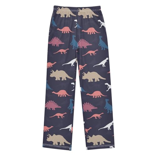 ZZKKO Cute Colorful Dinosaur Boys Pants for Kids Jogger Pants with Pockets S-XL