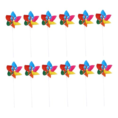 YARNOW 50Pcs Plastic Windmill Early Educational Learning Accessories for Fun and Engaging Outdoor Activity Lightweight and for Play