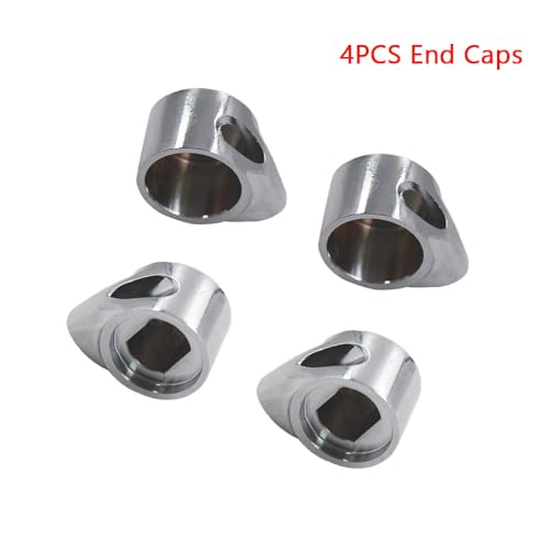 AI0001100R Compatible with DAMA Giralda Senso Hall Soft Close Toilet Seat Hinge Metal End Caps Only, Silver - Image 3