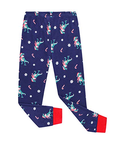 Benaive Boys Christmas Pajamas Kids Xmas Holiday Pjs 100% Cotton, 2-Piece Boys Sleepwear Long Sleeves Set Size 2T - image 4