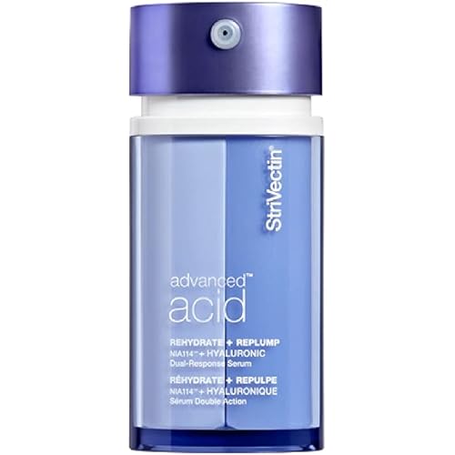 StriVectin Advanced Acids Hyaluronic Dual-Response Face Serum with HA and Niacinamide, Rehydrate and Replump the Skin, 1 Fl Oz
